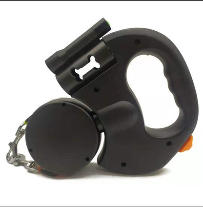 Laisse Double pour Chien avec Rotation 360° et Lampe d'éclairage